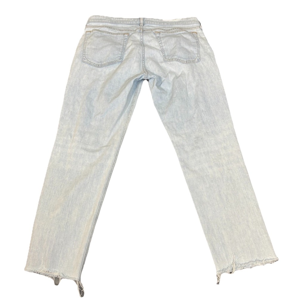Rag & Bone Womens 31x27 Dre Low-Rise Slim Boyfriend Jeans Raw Hem Light Wash - Picture 6 of 9